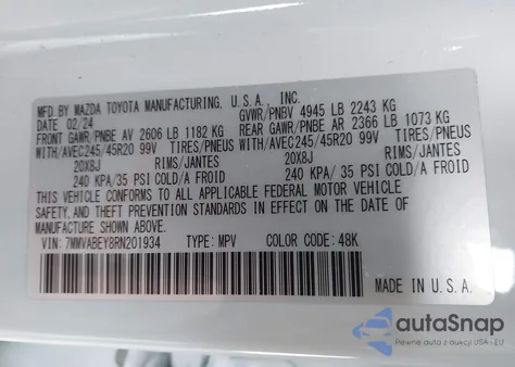 2024 Mazda Cx-50 2.5 Turbo Premium Plus z USA, uszkodzony, nr VIN 7MMVABEY8RN201934